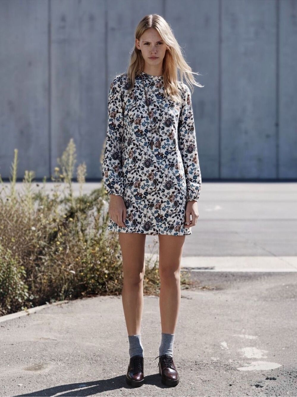 Zara Y2K Boho Floral Cutout Back Mini Dress Retro 70s Festival Medium Festival